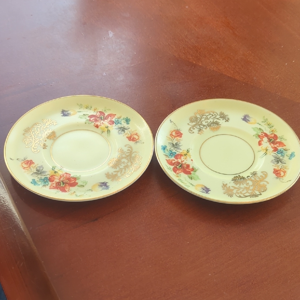 Vintage Orphan Demitasse Saucers (2)